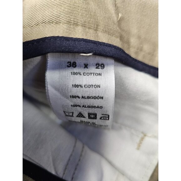 36 x 29 Dockers Pleated Everyday Cotton Light Brown Khaki Chino Dress Pants - Picture 5 of 5